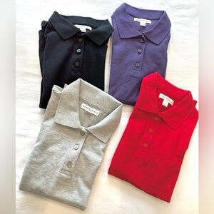 Aeropostale Uniform Shirts Girls Size S Set Of 4 Solid Color Polo Shirts